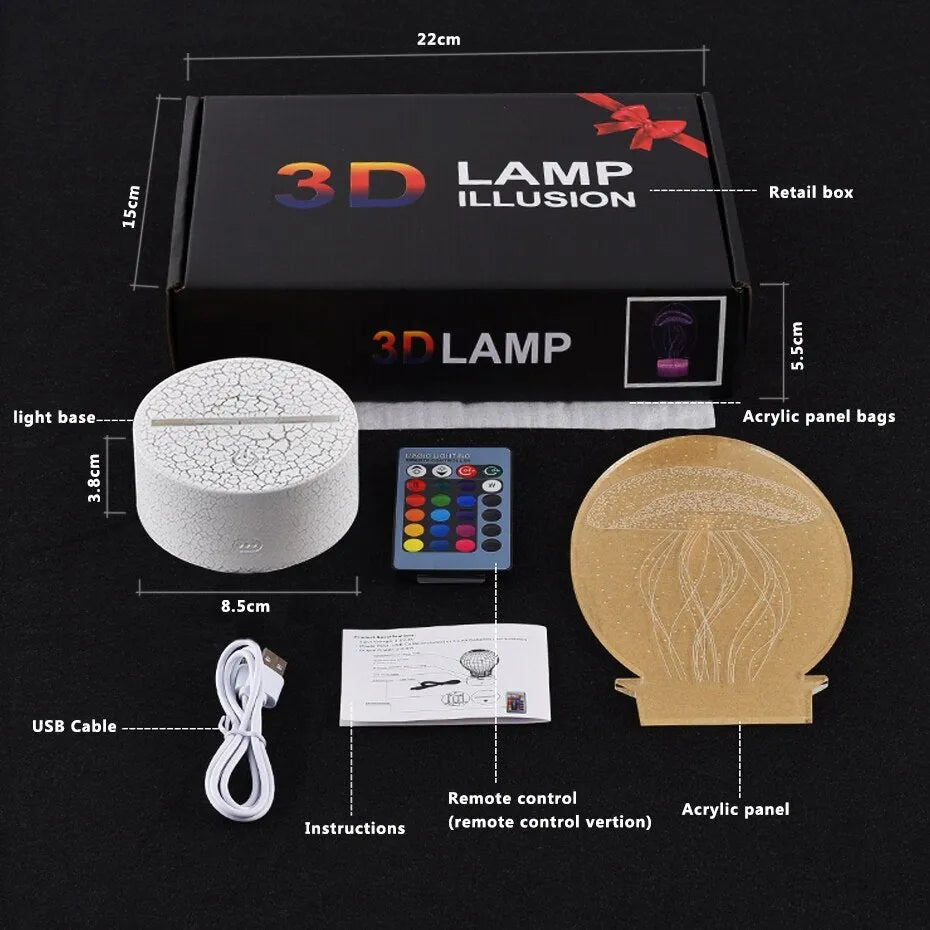 Cartoon airplane shaped LED night light with touch control and acrylic shade