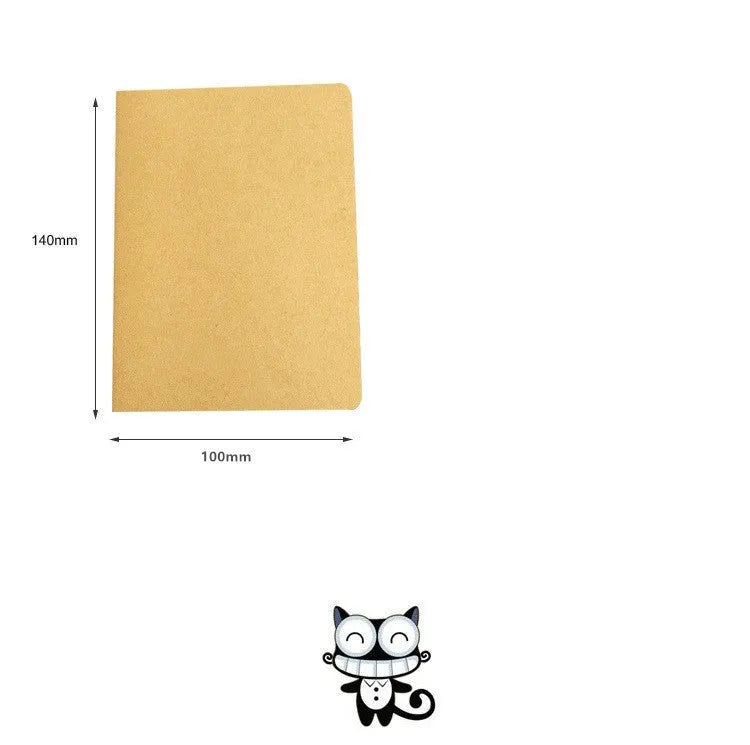 Retro solid-colour A6 graffiti notebook open on a blank page.