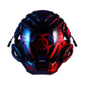 Black cybernetic full face helmet costume prop mask
