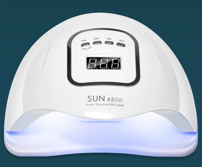 White UV LED nail polish baking lamp dryer with 45 beads and digital timer display