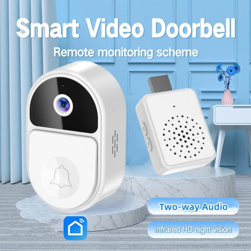 Doodle Smart Wireless Video Doorbell V8 in black and white colour options