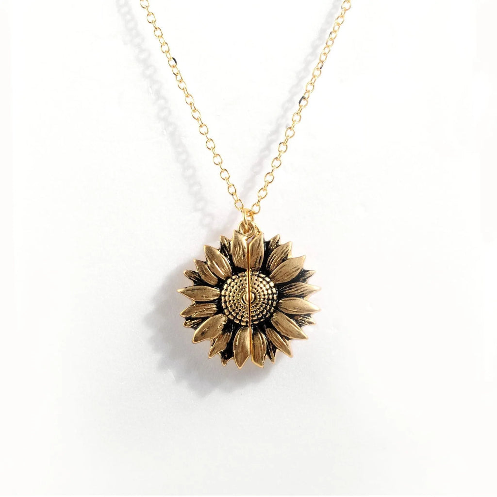 Flower Pendant Necklace Alloy Gold Silver Rose Gold Whip Chain Double Sided Clavicle Short Pendant 21-50cm Women's Fashion Layering Accessory Electroplated Natural Style