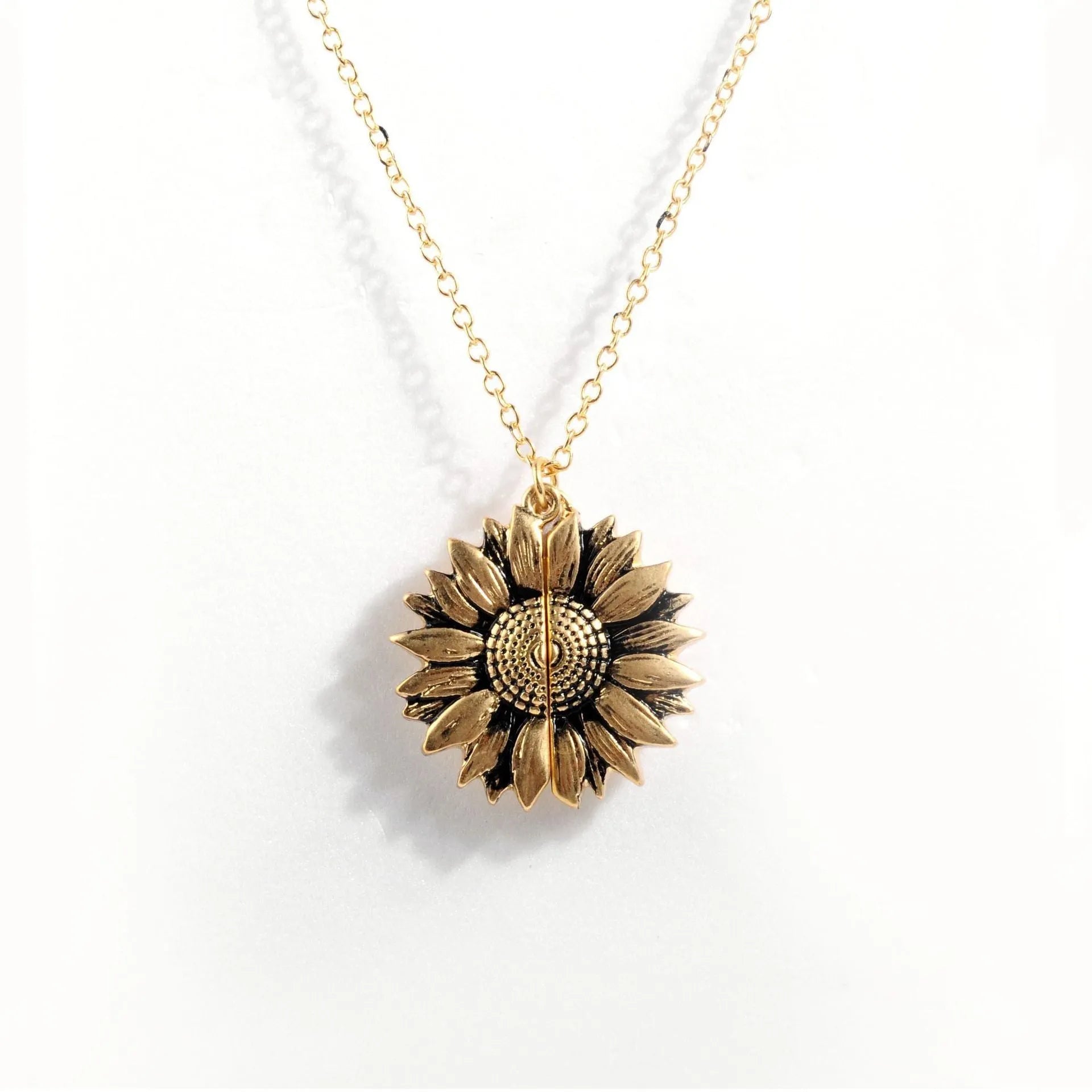 Flower Pendant Necklace Alloy Gold Silver Rose Gold Whip Chain Double Sided Clavicle Short Pendant 21-50cm Women's Fashion Layering Accessory Electroplated Natural Style
