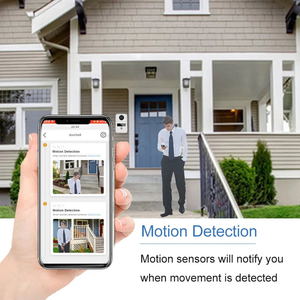 10-inch wireless video intercom doorbell system with colour HD camera and Ethernet connection
