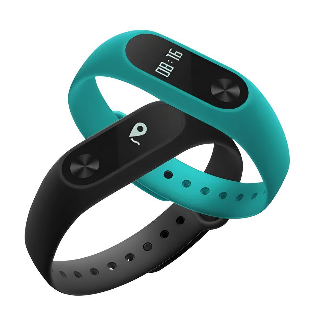 Xiaomi Mi Band 2 black fitness tracker with OLED screen and adjustable wrist strap