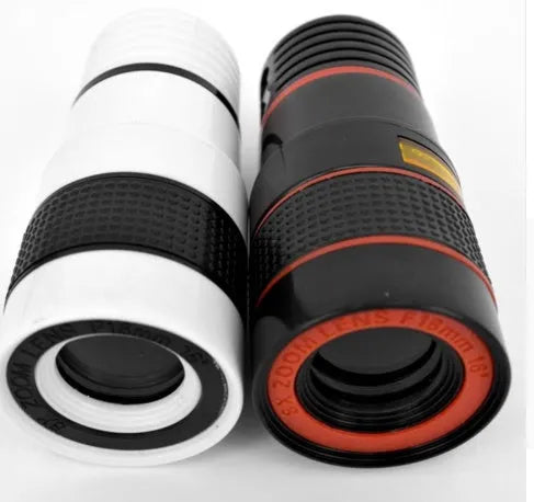12X magnification phone telescope lens with clip for smartphone attachment