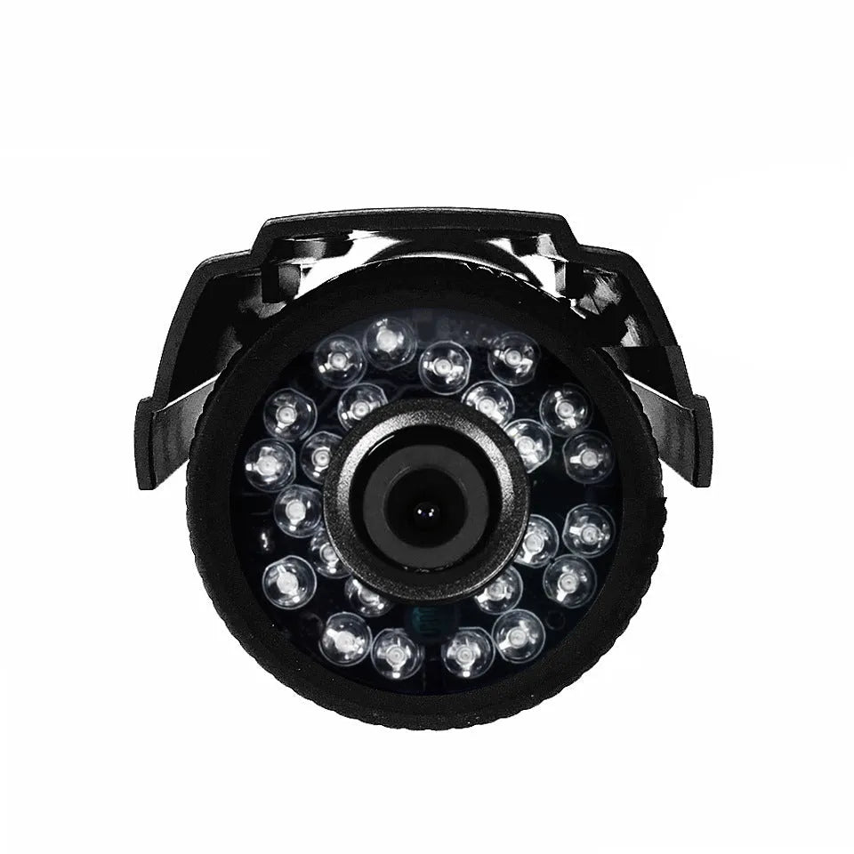 Black AHD HD waterproof security camera with infrared night vision for outdoor use