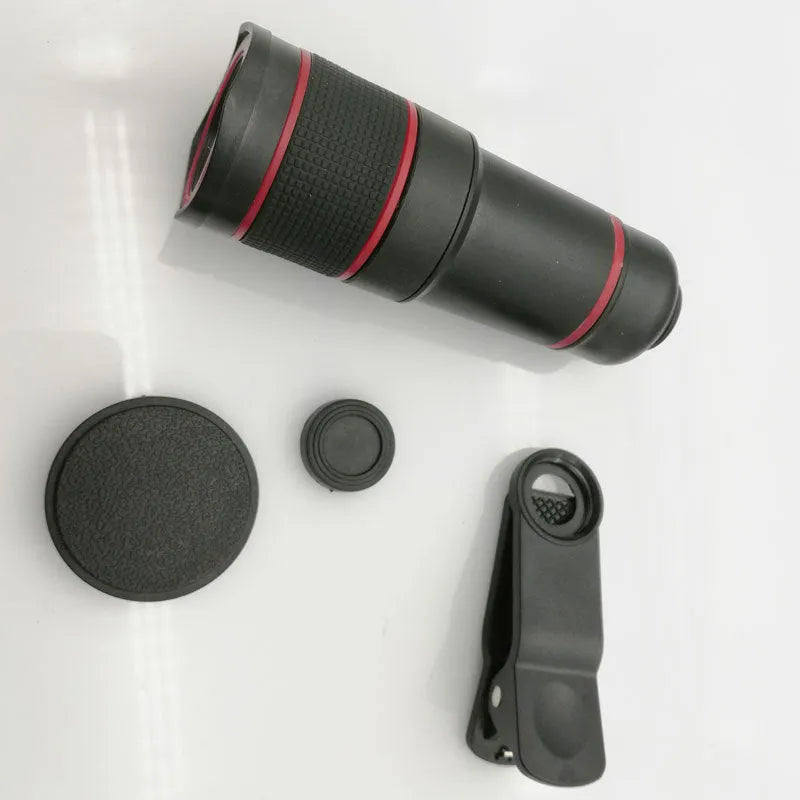 20x cell phone telescope lens in black with roof-type anti-sidelight design