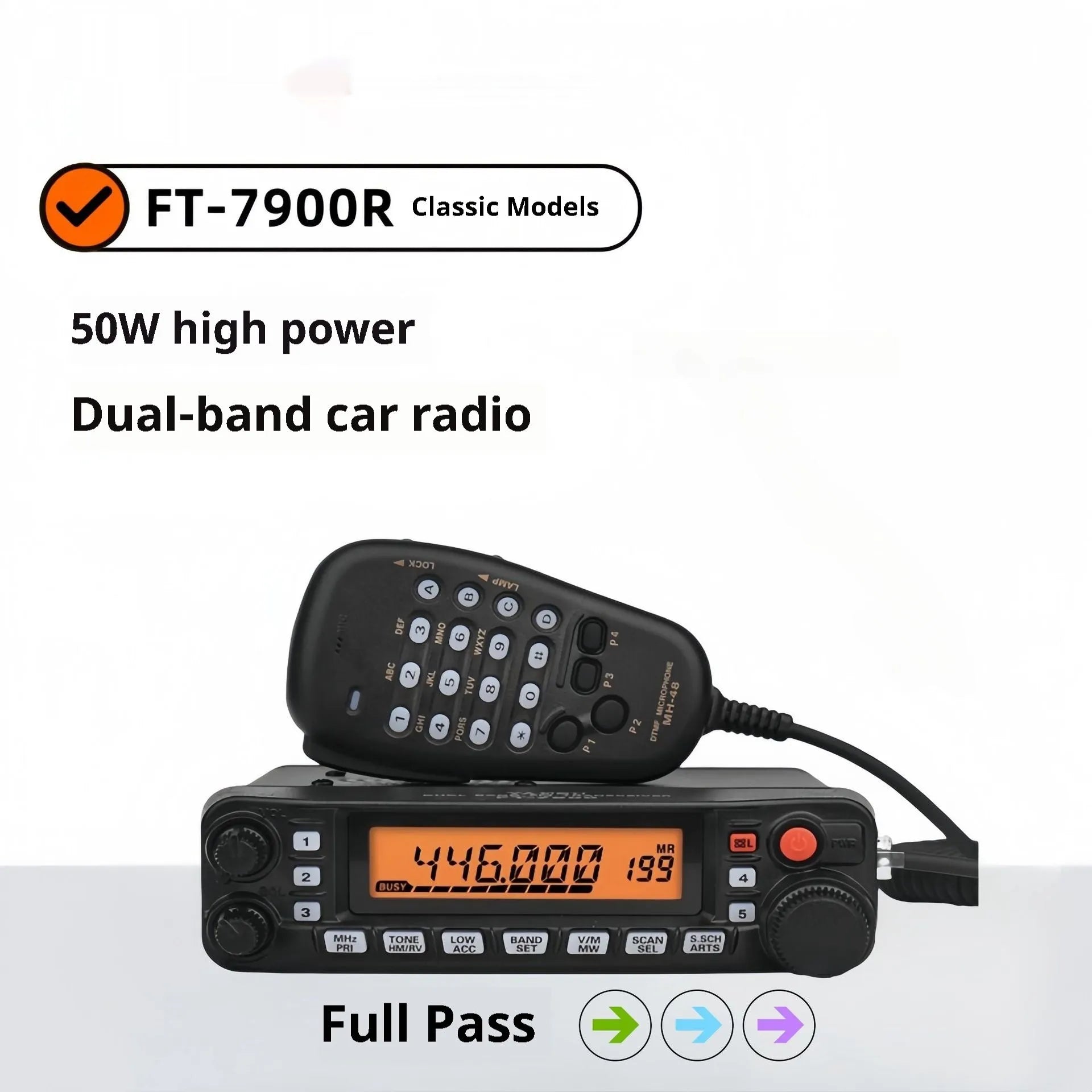 Car interphone walkie-talkie for self-driving tours with anti-interference function and antenna options