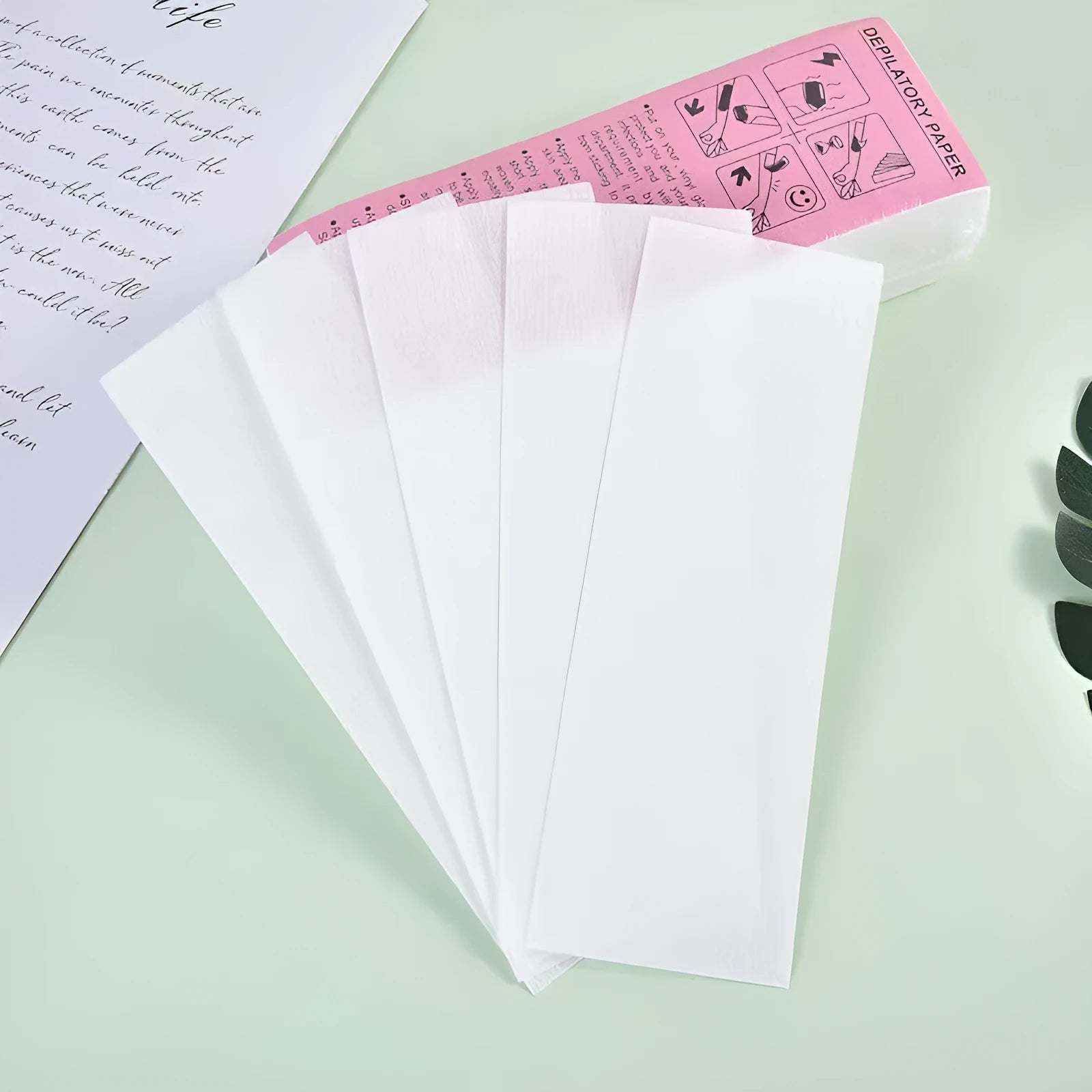 Pack of non-woven fabric hair removal waxing strips for body waxing