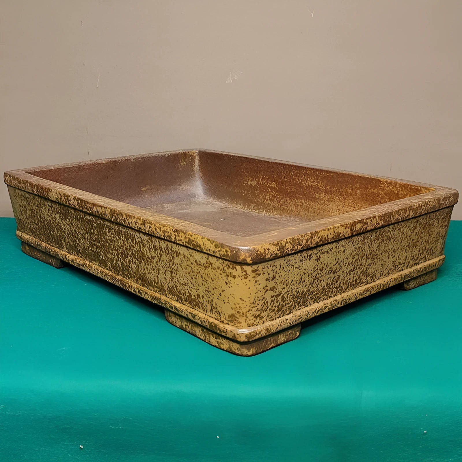 Yixing zisha clay shallow rectangular flowerpot for plants