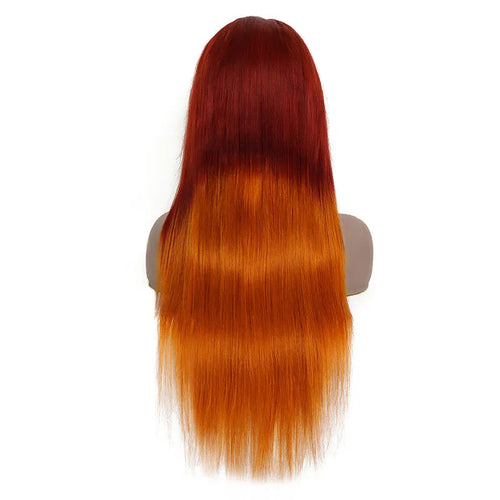 13x4 front lace real hair wig in straight style transparent lace for ladies medium long hair multiple sizes