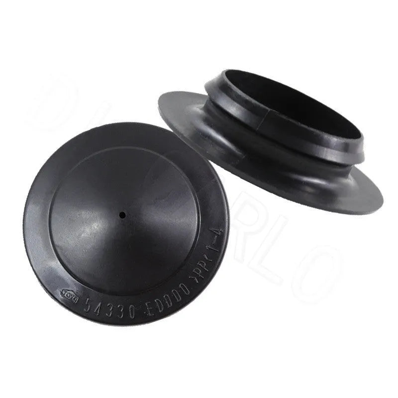 Nissan shock-absorbing trim cover top rubber decompression dust-proof cover 54330-ED000 black plastic for Versa Tiida Latio C11 2007-2011 14 grams 1pc 2pcs option
