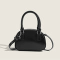 Women's small square PU handbag in retro style with sandwich pocket, 20x8x13cm, shown in brown