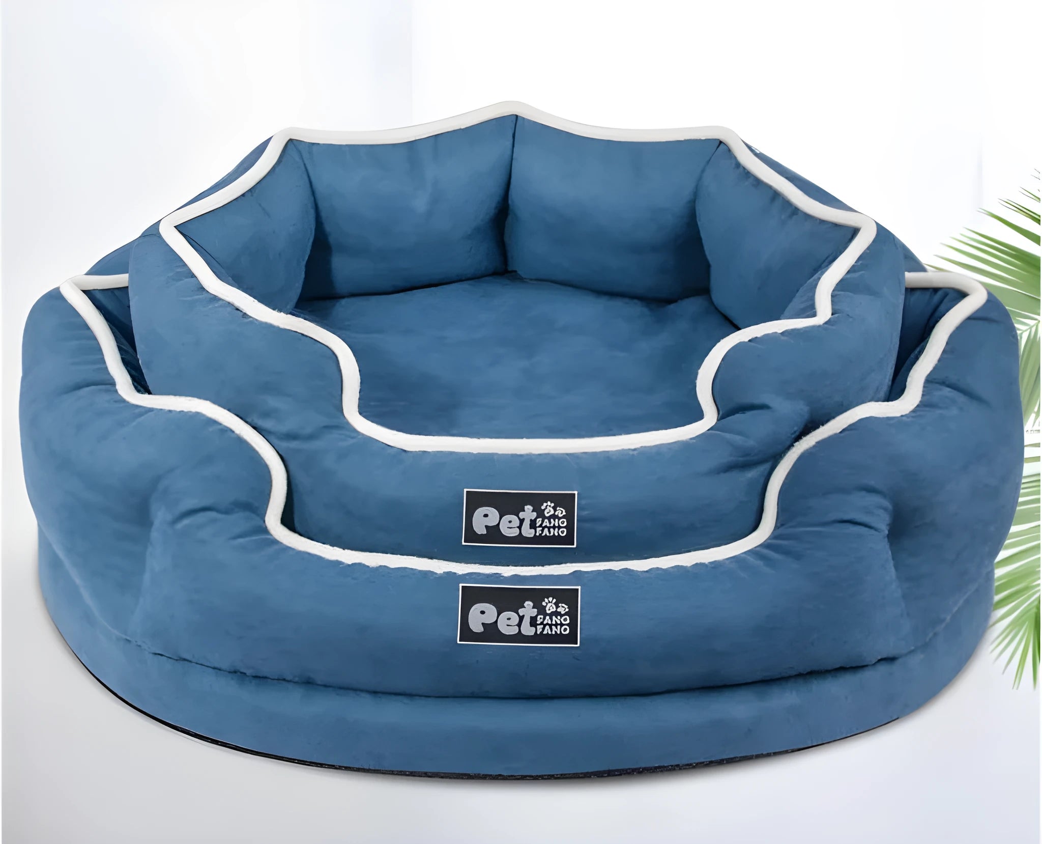 Removable pet bed mattress in grey cloth with tear resistant finish for cats and dogs