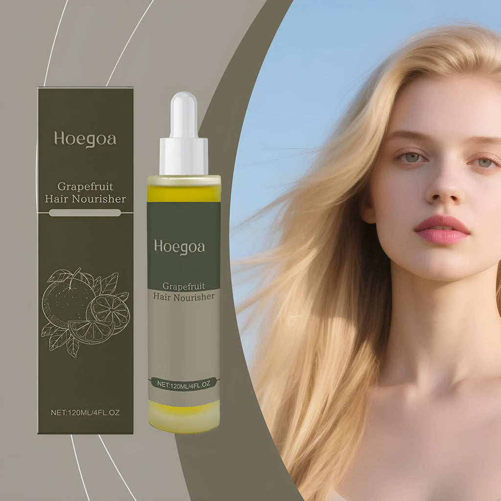 120ml bottle of Grapefruit Hair Conditioner with ingredients including ginger, grapefruit seed, and rosemary oils.