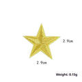 Colourful five-pointed star shaped cloth embroidery label stickers for DIY clothing decoration.