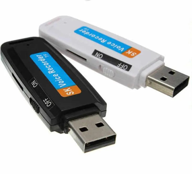SK-001 creative USB flash drive with gift packaging in black or white plastic shell