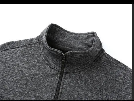Men's blended casual jacket with stand-up collar and zip-front in athletic fit