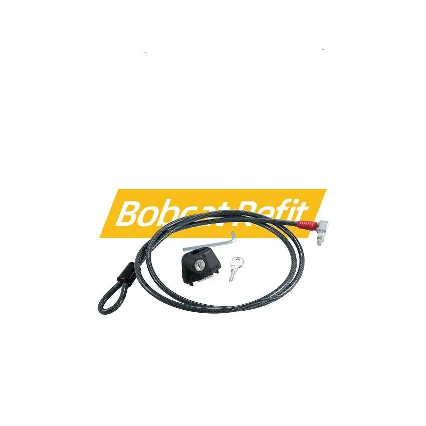 Plastic sheathed steel cable roof platform lock for securing kayaks and camping equipment