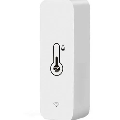 White WiFi Zigbee temperature and humidity sensor with Tuya smart home connectivity