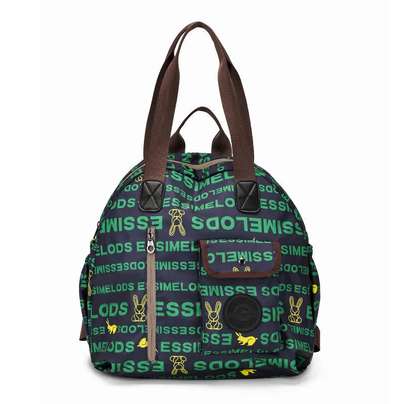 Large outdoor backpack with sandwich pocket organisation in black, khaki, or green