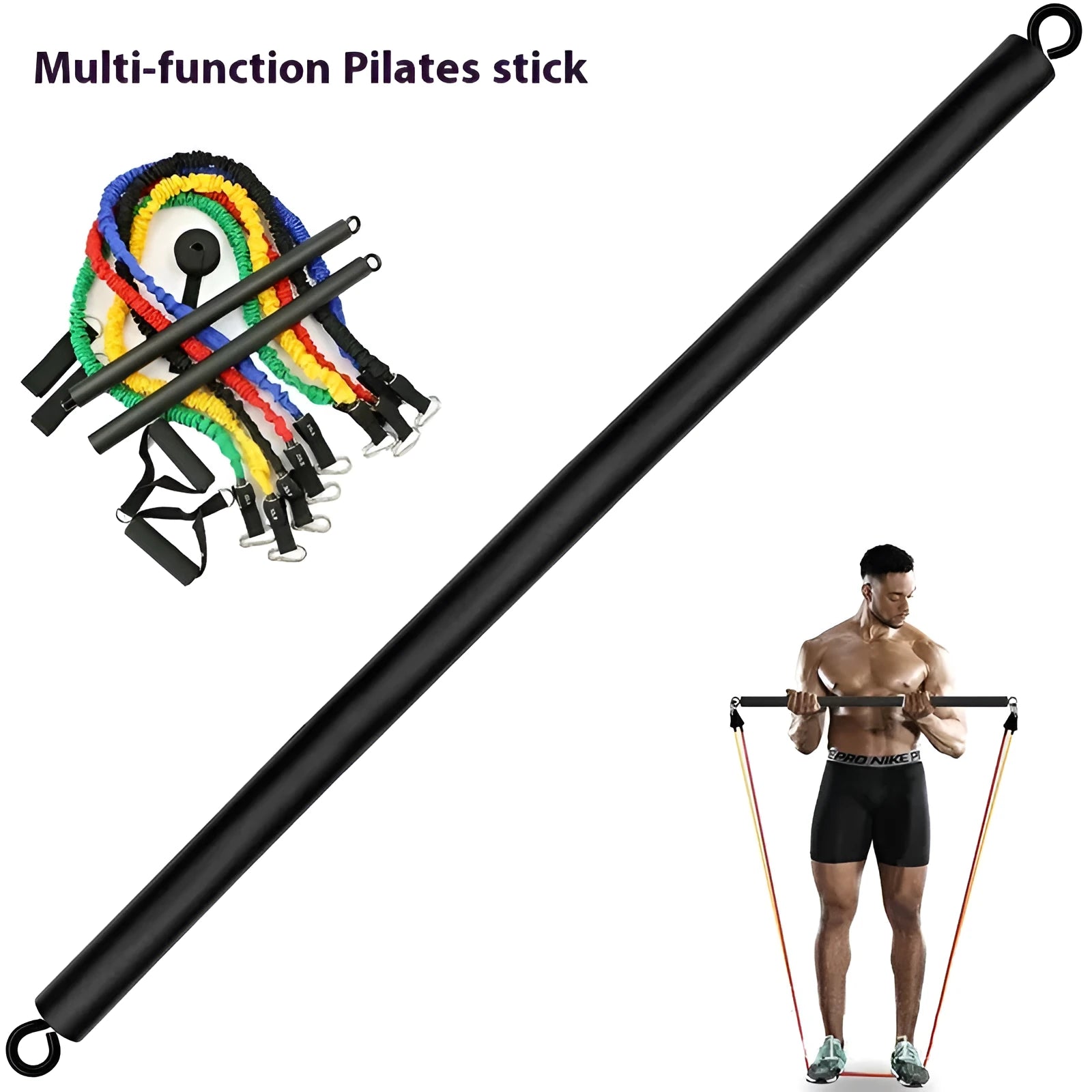 Yoga Pilates pulling rope push-and-pull rod fitness stick exercise equipment