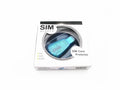 Blue USB SIM card reader for mobile phone data transfer and backup
