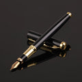 Red and black metal fountain pen with 0.5mm stainless steel nib for writing practice