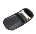 Black microfiber RFID signal blocker pouch for mobile phones and bank cards, measuring 13.5 by 9.5 cm.