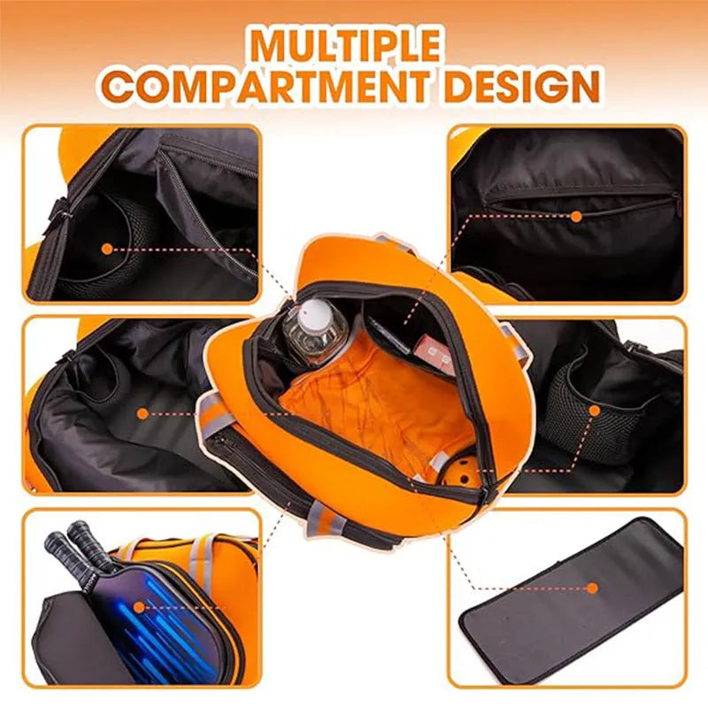 Training sports bag with wet dry separation in neoprene oak, free size, black