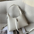 Genuine leather crossbody shoulder bag in dumpling shape with internal organiser compartments