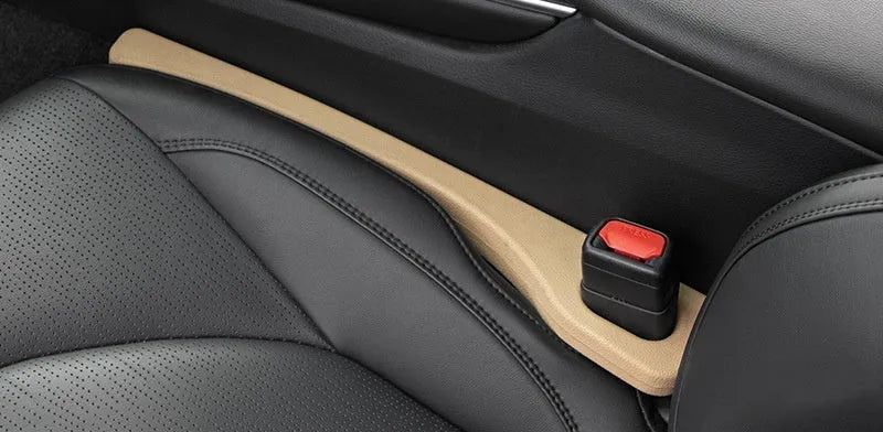 Car seat gap sealing strip polyresin leak proof interior filler 2 pack black beige brown volcano red
