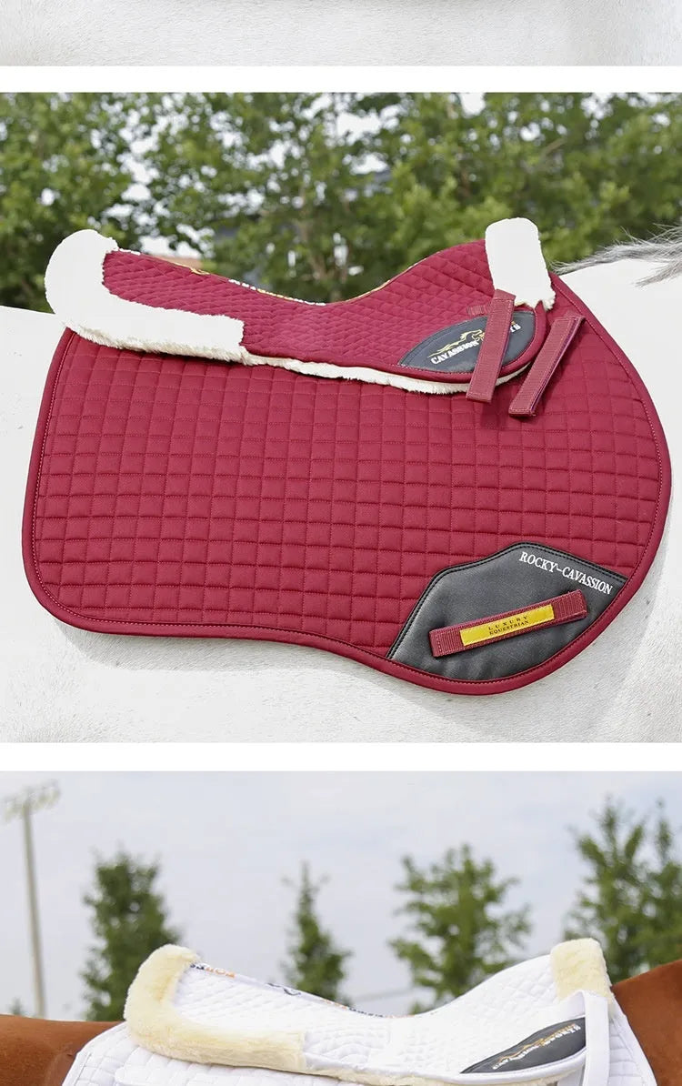 Riding shock absorption balance wool pad in multiple colours for waist protection during equestrian and cycling