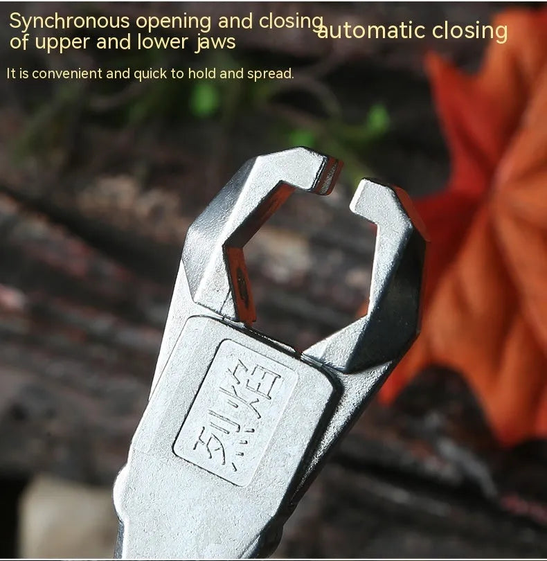 Zinc alloy archery release aid with a two-axis harpoon clip and adjustable fitting.