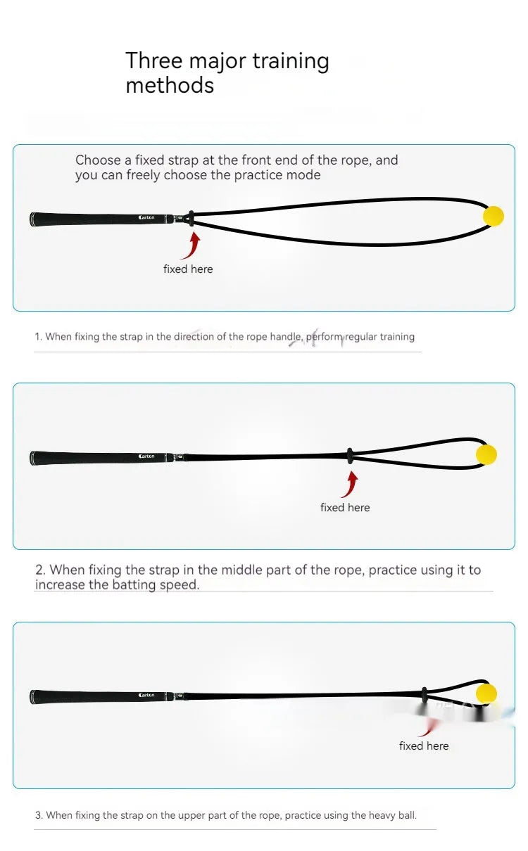 Black silicone elastic golf swing practice rope training aid for physical correction