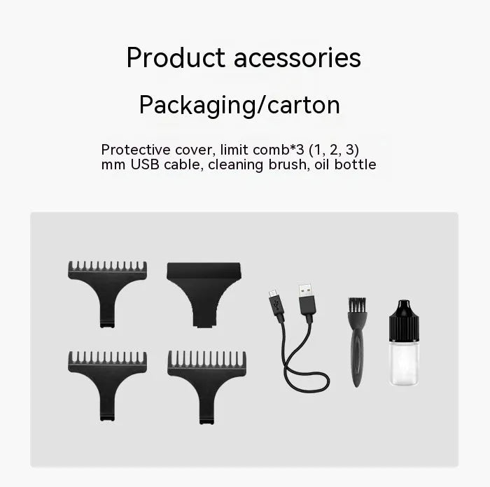 Diamond mesh engraving body LC digital display high power oil head trim hair clipper in bronze finish