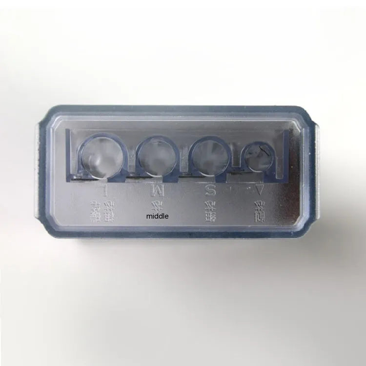 Geometric four-hole pencil sharpener with plastic construction for art and sketching