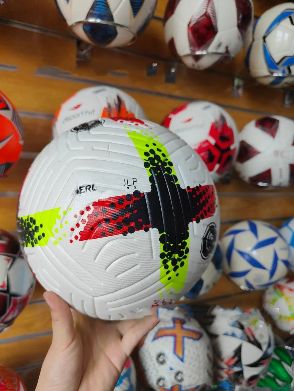 Fluorescent green size 5 football for club training and league matches
