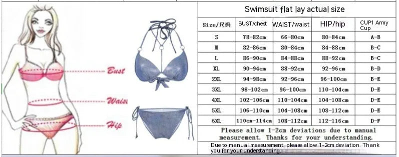 Blue women's printed split bikini swimsuit with European pattern style on mannequin