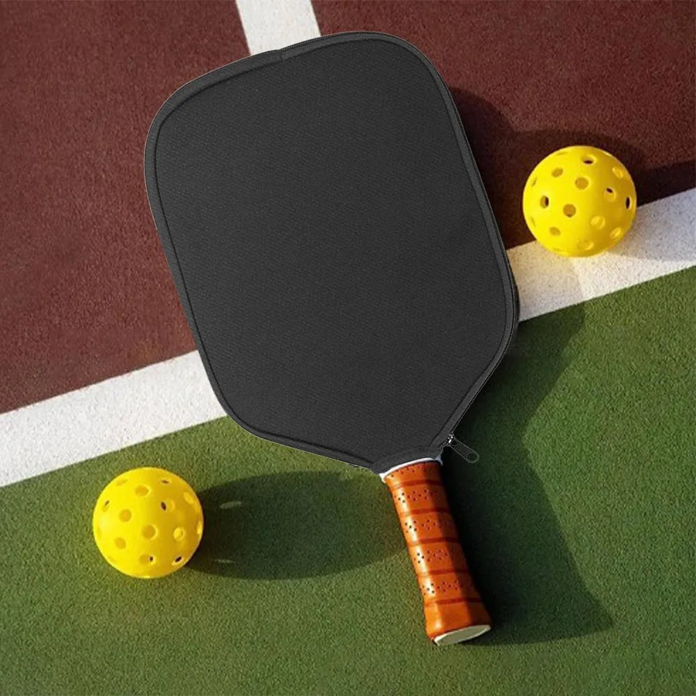 Black neoprene protective sleeve for a table tennis racket or paddle