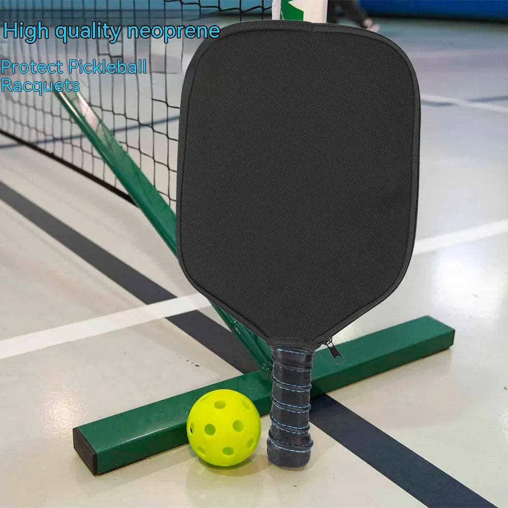 Black neoprene protective sleeve for a table tennis racket or paddle