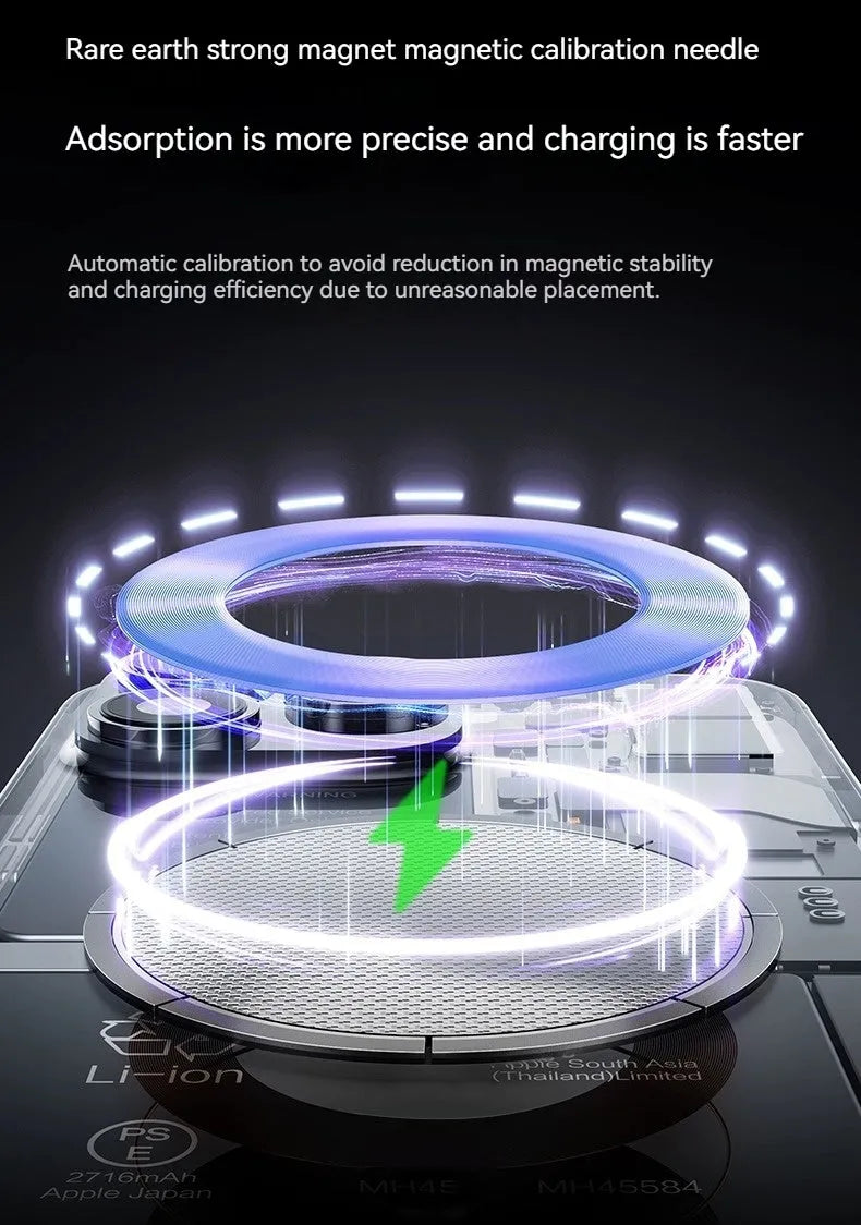 Creative magnetic transparent silicone phone case for Apple iPhone models