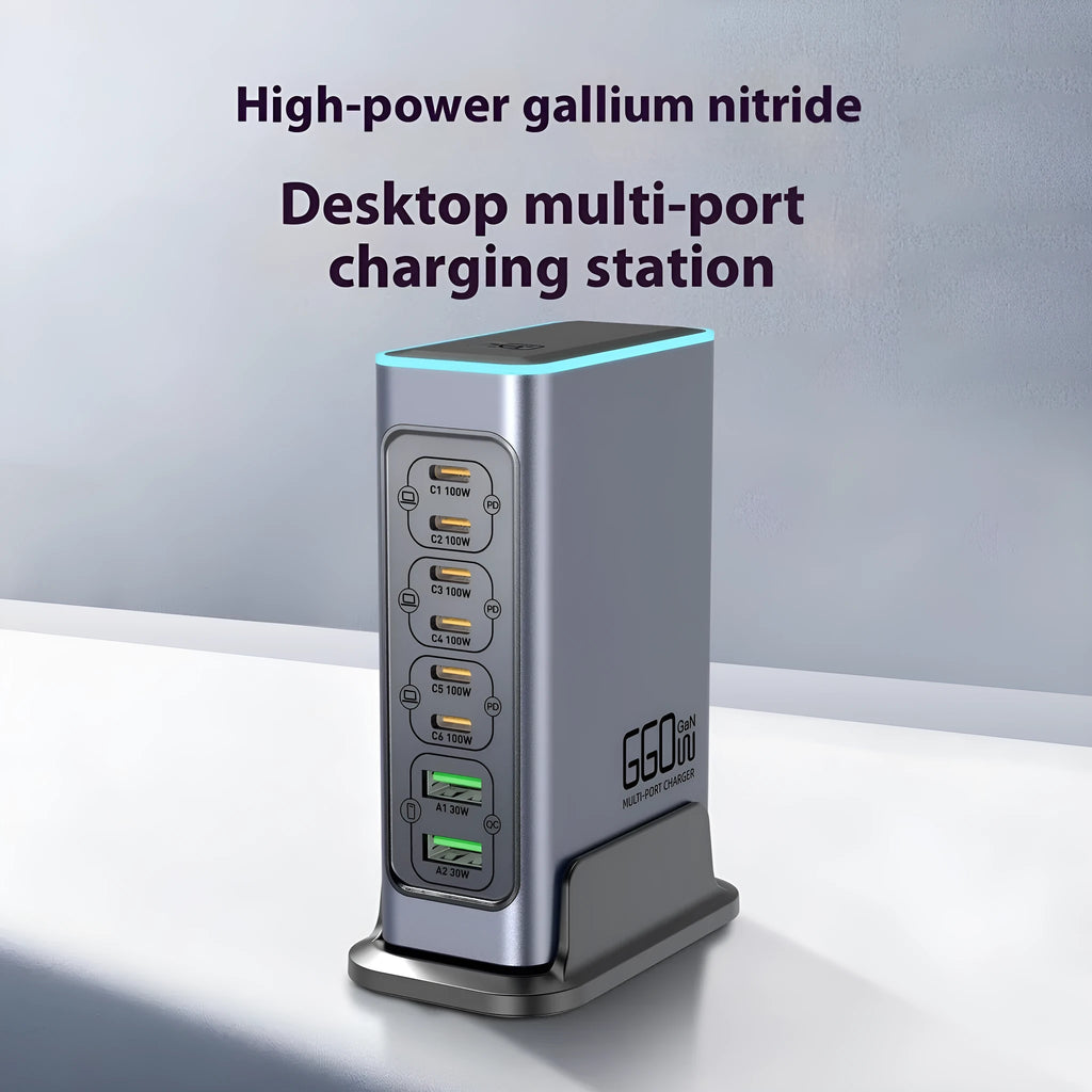 660W gallium nitride multi-port desktop fast charger with Type-C interface