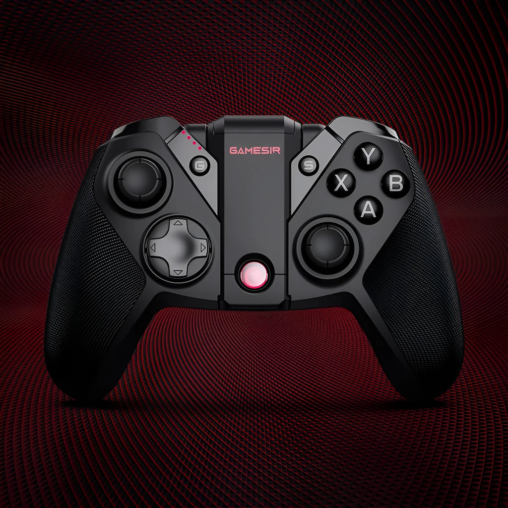 Black Gaishi chicken-handle USB Type-C gaming controller with analogue sticks and vibration function.