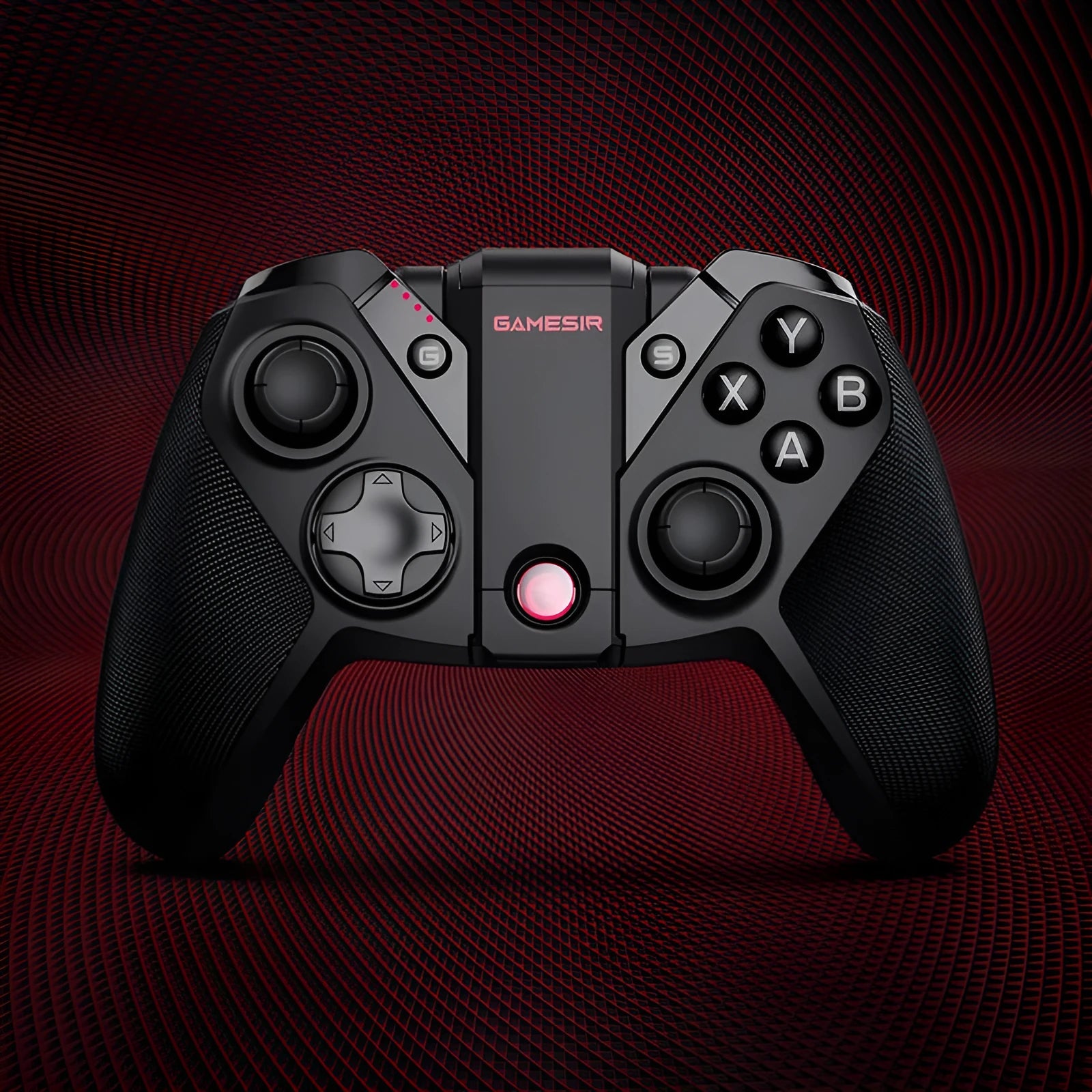 Black Gaishi chicken-handle USB Type-C gaming controller with analogue sticks and vibration function.