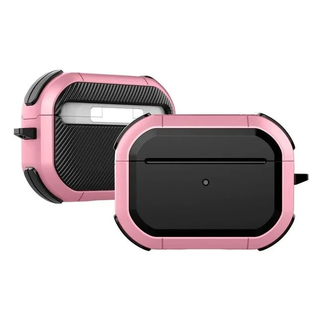 AirPods protective shell case in multiple colours showing TPU and PC construction with anti-drop design