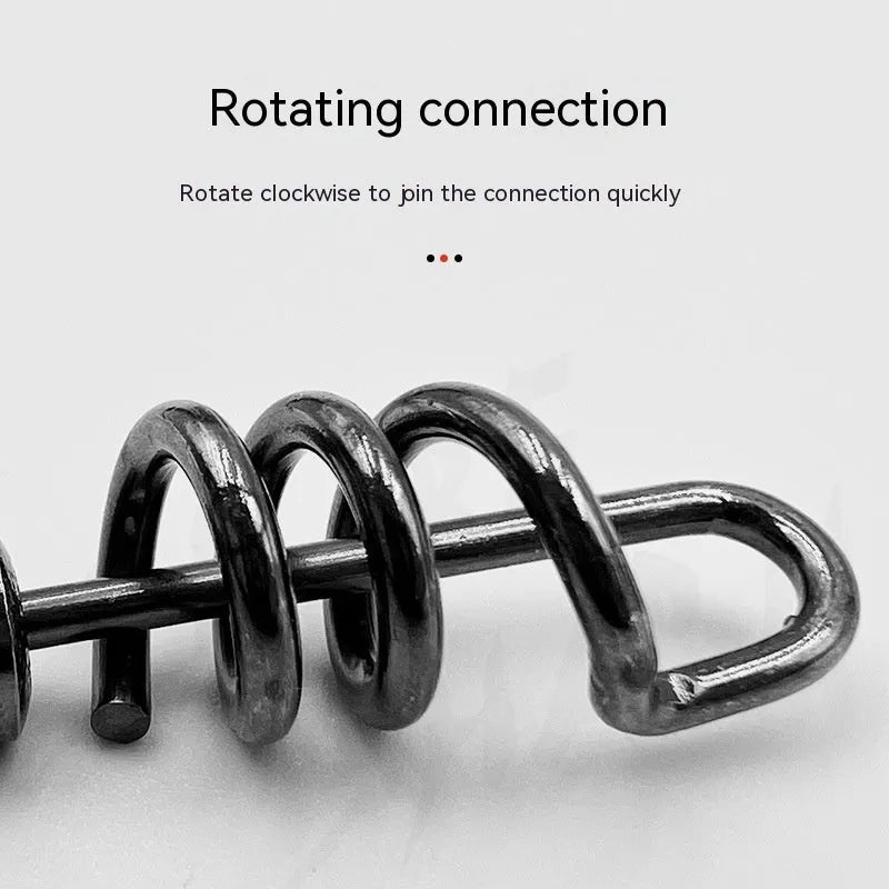 Stainless steel fishing swivel connector with 8-shaped ring and brass split ring