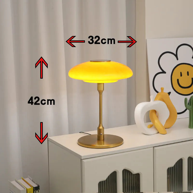 Vintage Korean-style bedside atmosphere light with metal lamp holder in four colour options