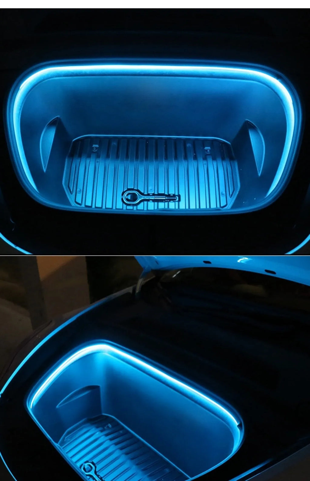 Tesla Model 3/Y centre console backup box LED atmosphere light kit in silicone housing